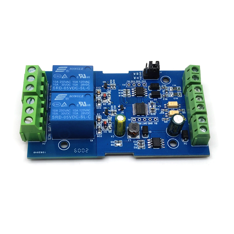 Modbus RTU 2-way Relay Module RS485/TTL UART Input Output