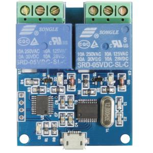 LCUS-2 dual 2-road USB relay module USB intelligent control switch