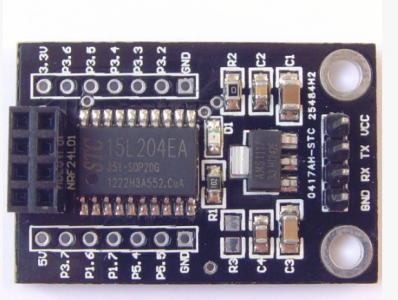 STC15L204 + NRF24L01 wireless interface wireless driver board development board