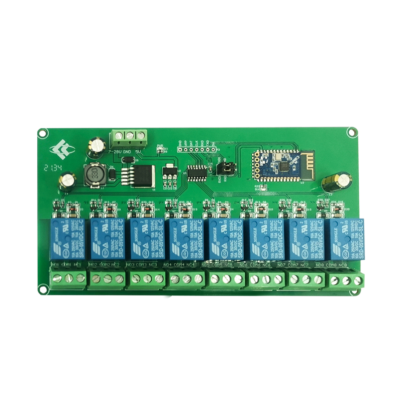5V/7-28V power supply eight-way bluetooth relay module IoT s
