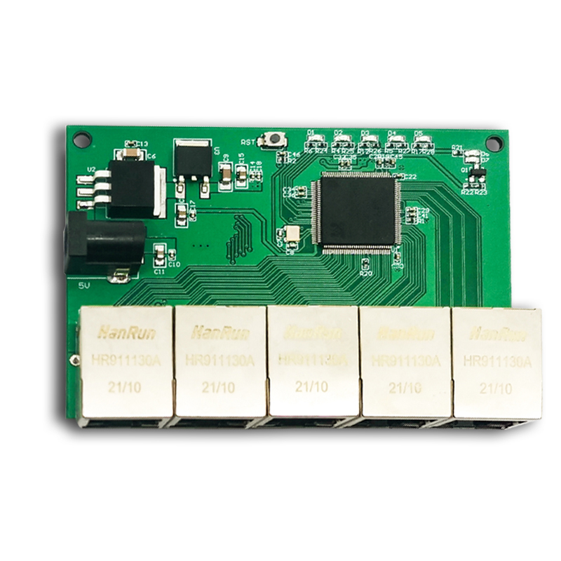 A RTL8367RB-based full gigabit 5-port switch module