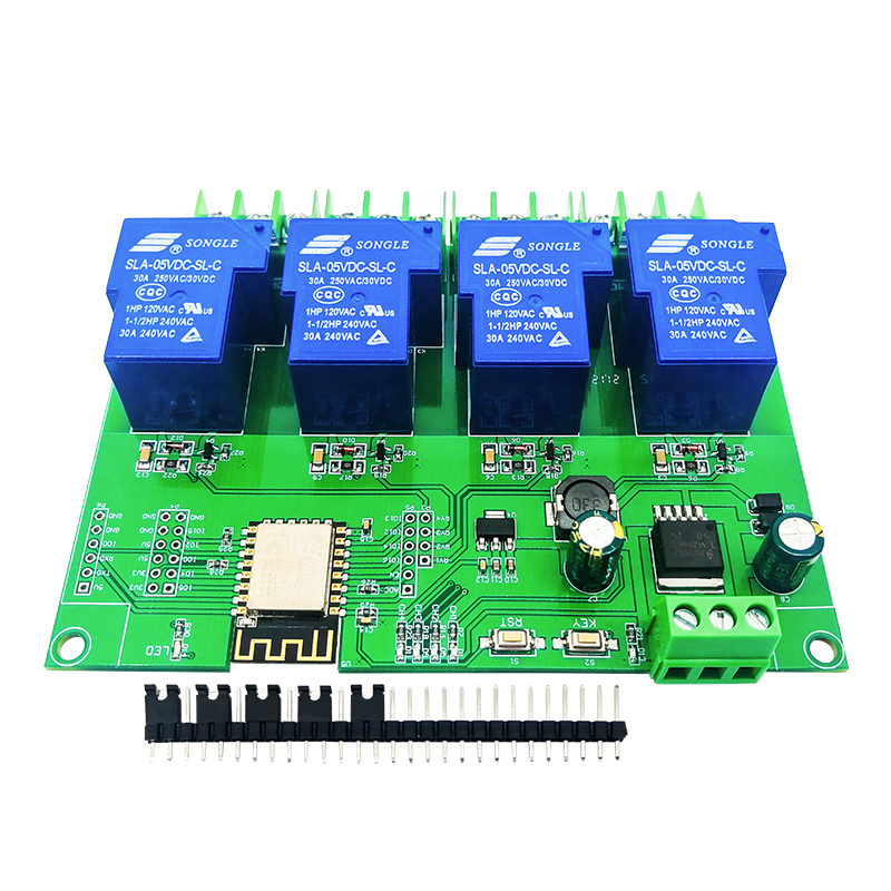 DC7-28/5V power supply ESP8266WIFI four 30A relay modules