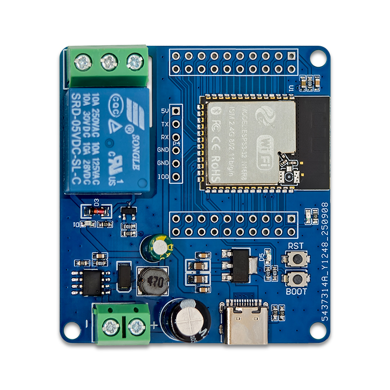 DC5-60V Powered ESP32-S3 WiFi Bluetooth Single-Channel Relay